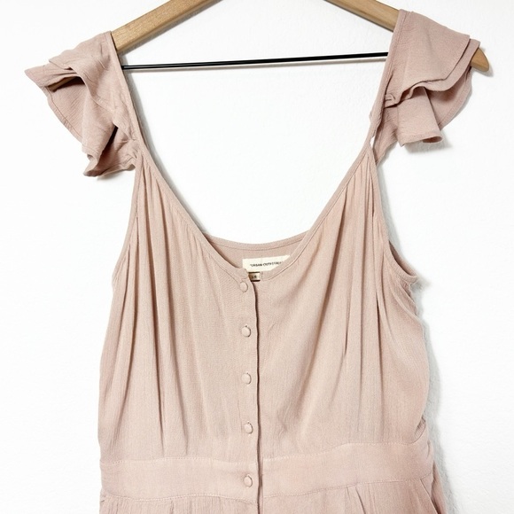 URBAN OUTFITTERS UO NORMA BUTTON-DOWN WOMEN ROMPER WITH POCKETS SIZE LARGE - Picture 6 of 7